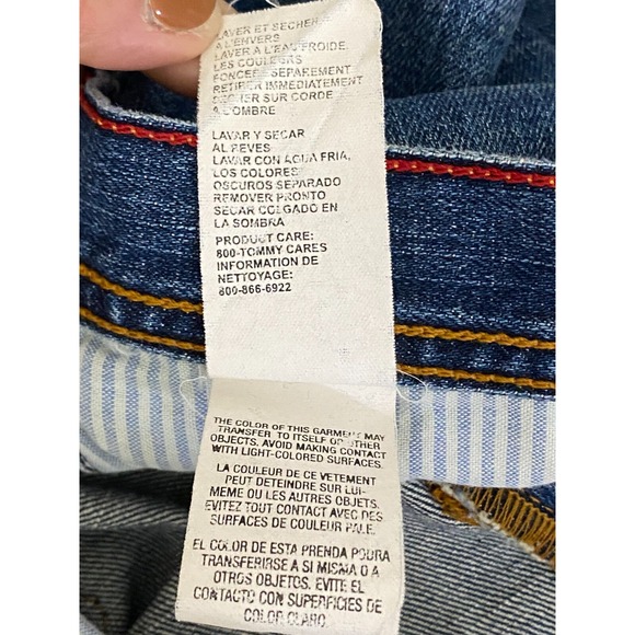 Tommy Hilfiger Blue Women's Classic Straight Fit Distressed Casal Jeans Size 10 - Picture 9 of 9